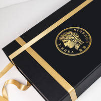 Boîte cadeau rigide personnalisable avec logo, emballage de luxe, fabrication sur mesure, estampage à chaud doré, pour vêtements, jeans, streetwear, boîte magnétique