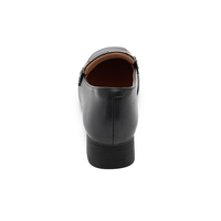 Mocassins en cuir souple à boucle métallique et talon épais, confortables et polyvalents pour le quotidien, chaussures décontractées pour femmes