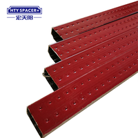 Barre d'espacement en aluminium durable et colorée pour verre isolant, double vitrage, mur-rideau, fenêtre, porte, creuse