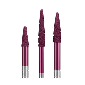 Couteau de sculpture sur pierre en carbure brasé 4 couches Blue Victory Granite HRC 45, 2 flûtes, 30 hélices, personnalisable, OEM, pour routeur CNC - Product Image 3