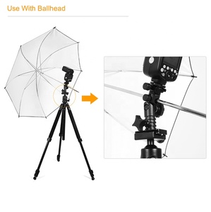 Adaptador Universal de zapata para Flash <span class=keywords><strong>Speedlite</strong></span>, montaje de Metal para disparador, soporte de paraguas, soporte de luz giratorio - Product Image 6