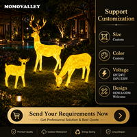 MOMOVALLEY Guirlande Lumineuse LED Famille de Rennes, Motif de Noël, Décoration Animale Extérieure pour Jardin et Centre Commercial, Fournisseur Direct Usine