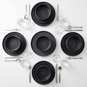 European-style Vintage Embossed Glazed Bone China <b>Microwave</b> Safe Dinnerware <b>Set</b> Four People 16-Piece Plates Flatware Soup Bowls - Product Image 3