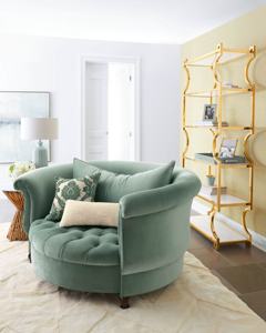 أريكة كلاسيكية مخملية من loveset لغرفة المعيشة عصرية مدورة بأزرار معانقة كرسي أريكة لطفلين - Product Image 4