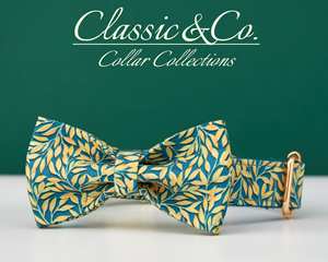 ปลอกคอสุนัขลายดอกไม้พร้อมโบว์ผูก ชุดสายจูงสลักชื่อสัตว์เลี้ยงตามสั่ง หัวเข็มขัดโลหะ สีม่วงไลแลค ของขวัญวันเกิดสำหรับลูกสุนัข จัดส่งฟรี - Product Image 4