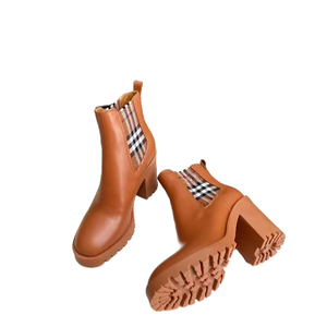 Women's Comfortable Waterproof Genuine Cowhide Leather <b>Ankle</b> Boots Breathable Fashion-Boot in Solid Color From - Product Image 3