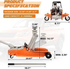 <span class=keywords><strong>Cric</strong></span> hydraulique de course à profil <span class=keywords><strong>bas</strong></span> de 2,5 tonnes (5 500 lb) en acier robuste pour voitures et usage en garage - Product Image 2