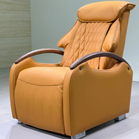 Canapé-lit électrique en cuir véritable, design moderne, pieds en acier inoxydable, idéal pour salon, bureau ou détente, directement de l'usine