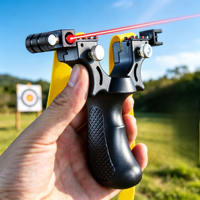 Slingshot de haute qualité, portable, pour tir en plein air, en ABS, avec bande élastique, visée laser, slingshots et accessoires de haute précision