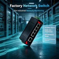 Switch non géré 16 ports DIN-Rail, Fast Ethernet 10/100M, métal sans ventilateur, qualité industrielle IP30, pour systèmes d'automatisation