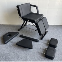 Fauteuil de pédicure inclinable réglable avec trous pour le visage, idéal pour les salons de beauté, spas, tatouages et massages