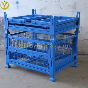 <span class=keywords><strong>Cage</strong></span> de stockage en acier Yilian-Steel, conteneur en acier pour entrepôt, conteneur métallique pliable 1T 1.5T - Product Image 3