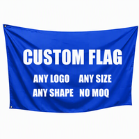 Drapeau promotionnel numérique double face imperméable en polyester 100% avec mât en acier inoxydable, 90x150cm, personnalisable - Grande Vente