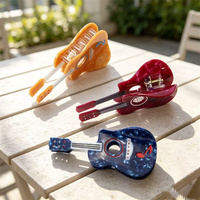 Pince à cheveux mignonne en forme de guitare et de violon, 11 cm, en acétate, grand design créatif en spirale pour femmes, filles, amateurs de musique, OEM ODM, vente en gros