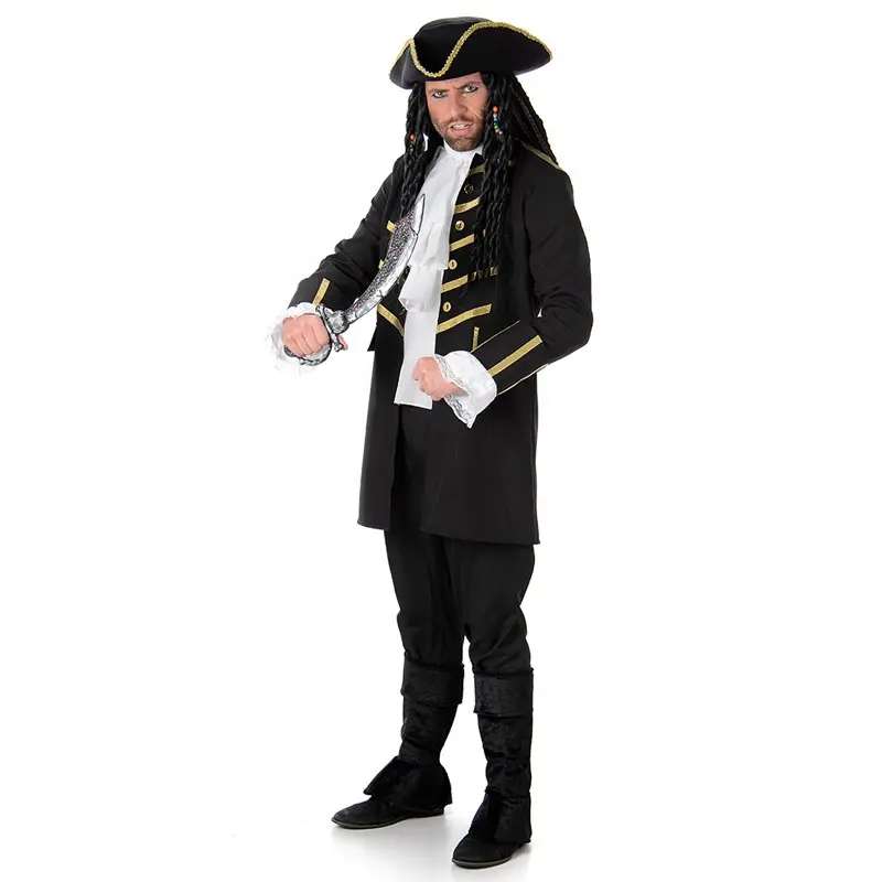Hot Sales Cosplay Long Sleeve Slim Pirate Men's Fancy Dress Halloween Costume