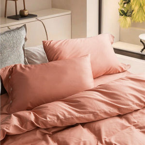 ชุดผ้าปูที่นอน 4 ชิ้น ผ้าซาติน 100% คอตตอน ป้องกันขนร่วง ปลอดสารพิษ 300 เส้นด้าย ทอเรียบ ระบายอากาศได้ดี - Product Image 2