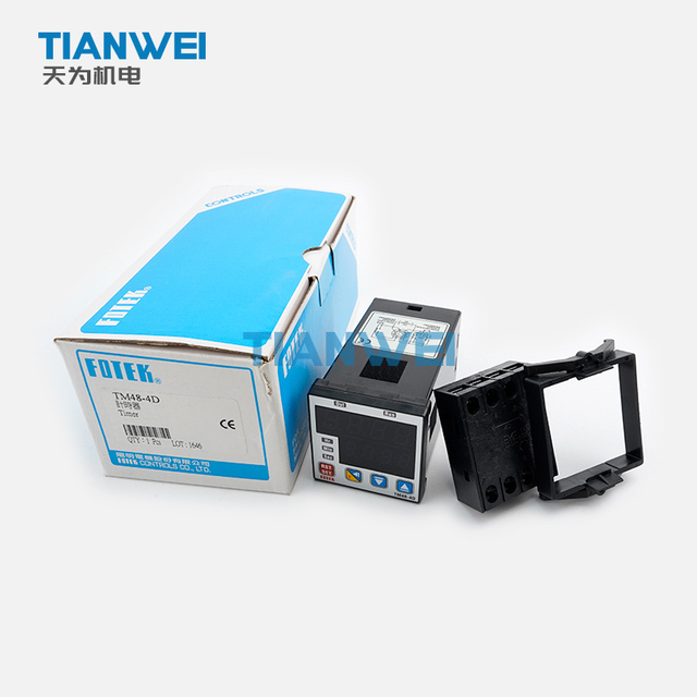 FOTEK TM48-4D Multifunction Digital Timer Relay 48x48mm Dual 4-digit Display 2-Relay Output 90-265VAC Time Delay Controller