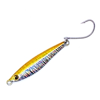 AOCLU Jig en métal plombé 6g, hameçon simple, action coulante, revêtement UV résistant - Leurre de jigging pour la pêche en eau douce et en eau salée (lac, ruisseau)