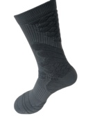 Chaussettes de basket-ball professionnelles Elite DIBEIREN FZ272 bleues pour hommes, épaisses, tricotées, 100% coton, antibactériennes, absorbant les chocs