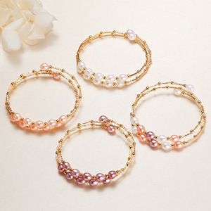 Wholesale Freshwater Pearl <b>Bracelet</b> and Elastic Bangle Trendy Women's Fashion Jewelry - Product Image 1