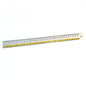 Regla de Aluminio de Alta Precisión para Trabajos en Madera, Herramienta de Medición de 12 Pulgadas/30 cm, Reglas Rectas para Dibujo SURWIN, Plateado Amarillo - Product Image 4