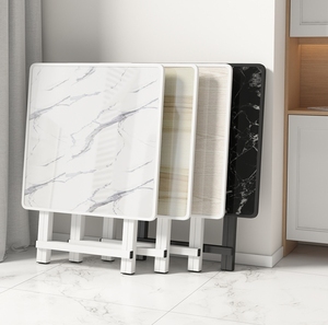 Bắc Âu hiện đại tối giản gấp bàn nhà bếp đồ nội thất nhà hàng nhà bếp giả trắng Gốm Đá Cẩm Thạch bàn ăn - Product Image 2