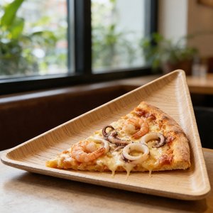 Juego de 6 Platos Triangulares de Melamina para Pizza de 8.65 Pulgadas, Redondos, para Servir Pizza - Product Image 6