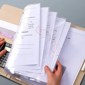 Carpeta de archivos de oficina multifuncional <span class=keywords><strong>A4</strong></span> personalizable Carpeta de negociación de ventas de cuero PU para gestión de documentos para documentos - Product Image 3