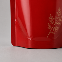 Pochette souple personnalisée en PET/VMPET/PE refermable avec bec verseur et bouchon à clapet, pour emballage alimentaire de jus et sauces liquides