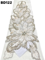 Tissu en dentelle brodé de perles et de paillettes, prix usine Chine, collection 2026, idéal pour mariages et célébrations