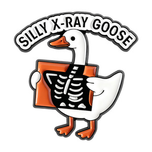 Pin de Esmalte con Diseño de Ganso Silly Goose Registrado para Regalos de Enfermería, Broche de Aleación con Dibujos Animados, Personalizable - Product Image 3