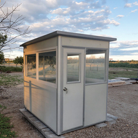 TOPPRE Mini cabine mobile détachable préfabriquée Salle à outils extérieure Planche de jardin Boîte de garde Stand de vente Kiosque de sécurité