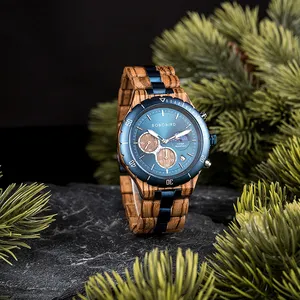 2022 BOBO BIRD Beautiful Dial Mens Watches OEM Luxury Brand Men Chronograph Wristwatch