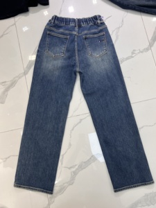 Jeans Larghi da <span class=keywords><strong>Donna</strong></span> <span class=keywords><strong>Taglie</strong></span> Forti, Casual, Tinta Unita, Gamba Dritta, Tessuto Elastico, Vita Alta, Vestibilità Ampia, per Tutte le Stagioni - Product Image 2