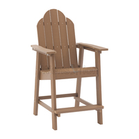 Chaise Adirondack haute tabouret de bar en polystyrène écologique, chaise de sauveteur résistante aux intempéries pour balcon