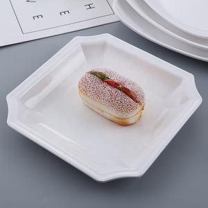 Fábrica al por mayor restaurante de negocios Canton <span class=keywords><strong>Dim</strong></span> <span class=keywords><strong>Sum</strong></span> servir plato de postre de melamina cuadrado blanco - Product Image 3