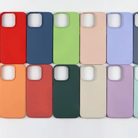 Coque en silicone liquide haut de gamme anti-chute à couverture intégrale pour iPhone 16 15 14 Pro Plus, bords droits confortables avec grandes ouvertures