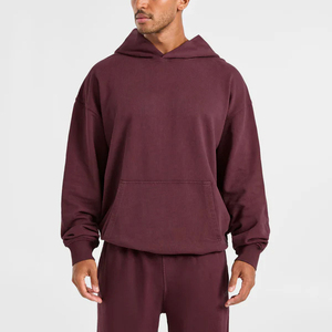 Sweat à capuche unisexe de haute qualité en molleton français délavé, coupe oversize, avec logo personnalisé, design épaules tombantes et poche - Product Image 5