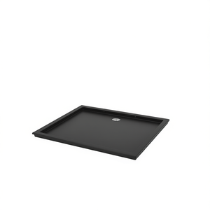 Base de Ducha Rectangular Negra de ABS D0100HXMN5J, 31.5 x 35.4, Drenaje Central, Diseño Minimalista, Instalación en el Suelo - Product Image 1