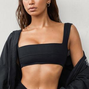 Logotipo personalizado Moda Mujer Compresión suave Control firme Sujetador deportivo de cuello cuadrado de apoyo - Product Image 4