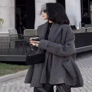 เสื้อสเวตเตอร์ถักสำหรับผู้หญิงเสื้อคาร์ดิแกนสเวตเตอร์ถักแบบกำหนดเองทำจากไนลอน - Product Image 2