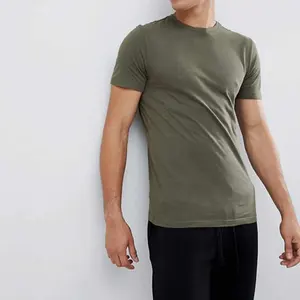 Guangzhou yeni stil ordu yeşil spor T Shirt OEM Slim Fit boş tişört