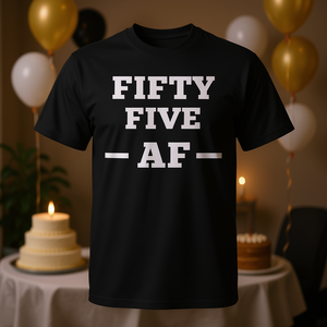 T-shirt Fifty Five Af, cadeau pour homme et femme, pour un anniversaire de 55 ans - Product Image 3