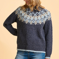 Großhandelslieferant Damen Alpaka-Wolle Rippstrick Klassische Strickjacke Pullover Strickwaren Jacke Oberbekleidung Herbst Winter