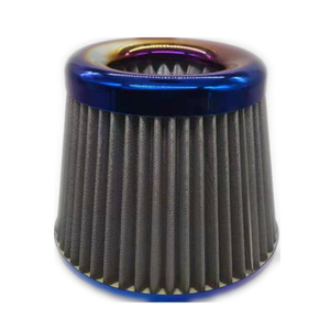 aire a la parrilla azul de acero inoxidable de malla de filtro de aire de alto flujo <span class=keywords><strong>cabeza</strong></span> de hongo 63mm 76mm - Product Image 4