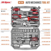 Ensemble d'outils de réparation automobile professionnel en acier au carbone de haute qualité, clé à douille combinée, marteau, boîte à outils de réparation automobile, 1 ensemble de kit de réparation