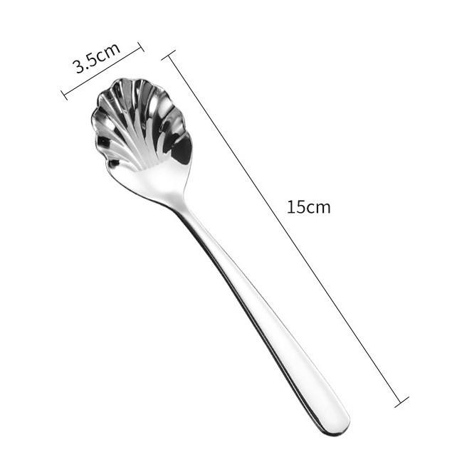 Cuillère à glace à dessus plat en acier inoxydable 304