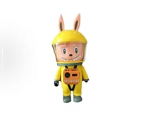 LABUBU Astronaute Jaune et Noir Tendance Ornements Décoratifs Cadeau Surprise