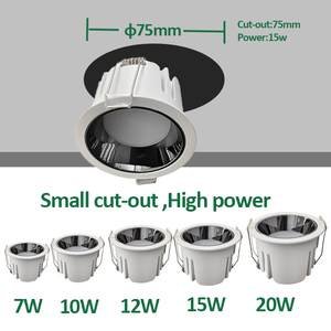 Aluminio empotrado SMD CCT cambiable regulable <span class=keywords><strong>Downlight</strong></span> 7W 10W 12W 15W <span class=keywords><strong>20W</strong></span> techo empotrado <span class=keywords><strong>LED</strong></span> Down Light para Proyecto de hotel - Product Image 2