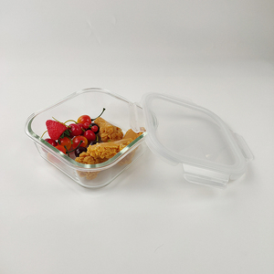 1100ML a prueba de fugas hermética de la preparación de la comida contenedores de vidrio <span class=keywords><strong>para</strong></span> alimentos con tapa de PP - Product Image 1